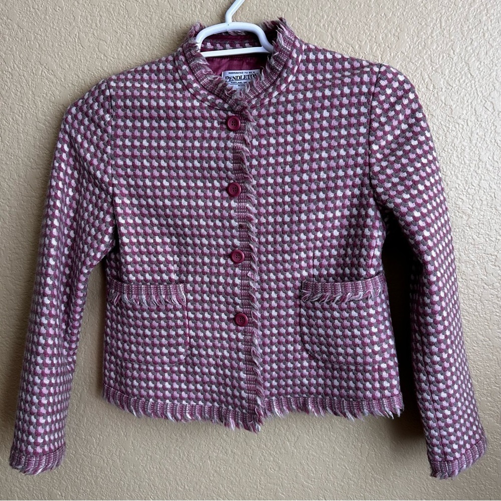 Pendleton Vintage Pink Wool Blazer